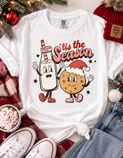 Tis the Season Milk & Cookies Comfort Colors® Tee