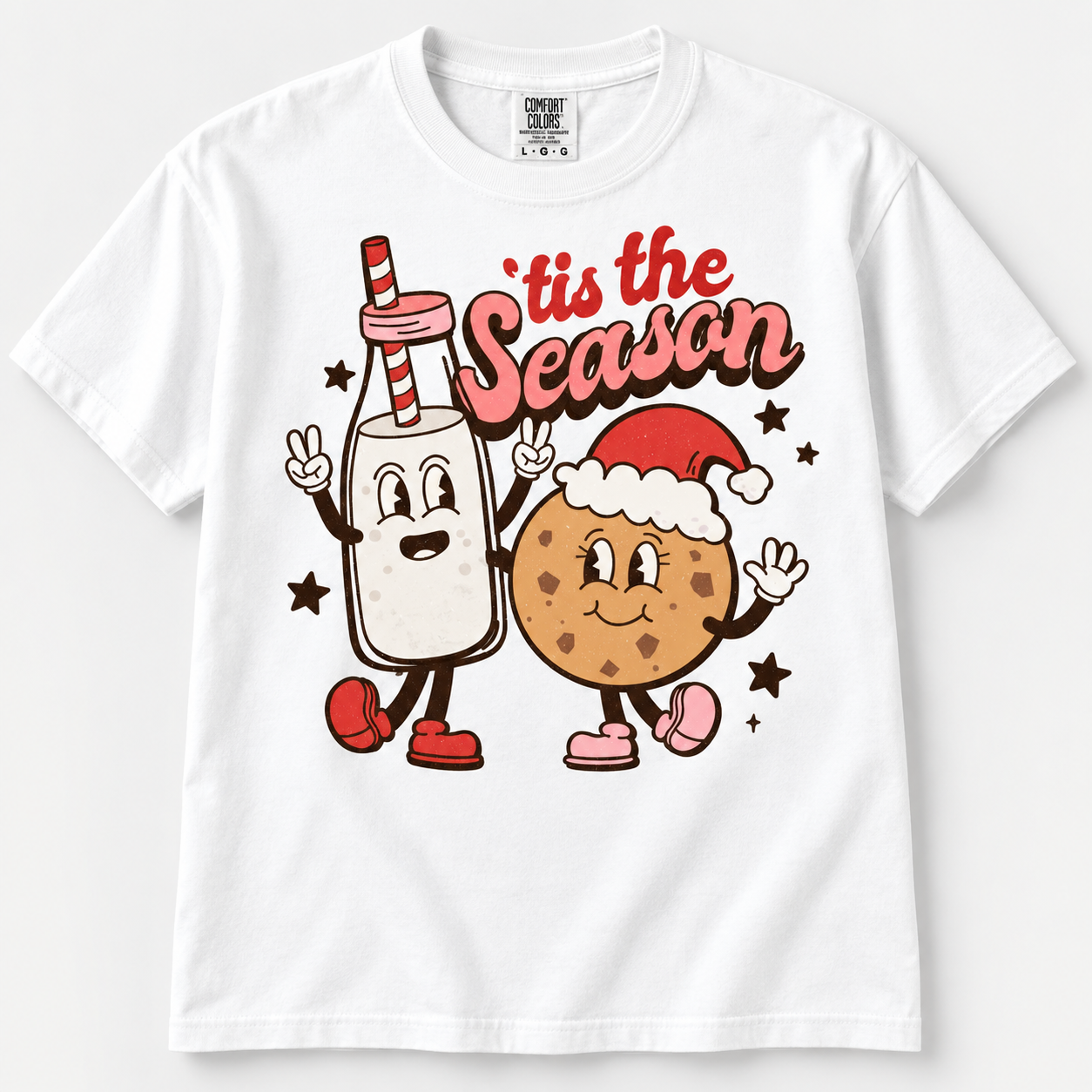 Tis the Season Milk & Cookies Comfort Colors® Tee