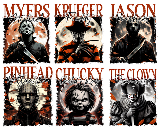 Horror Movie Villains T-Shirt Collection